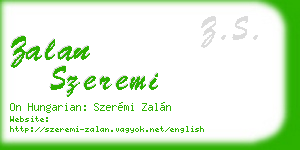 zalan szeremi business card